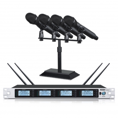 One drag four wireless speech microphone